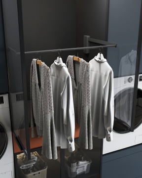 Functional washing machine cabinet system