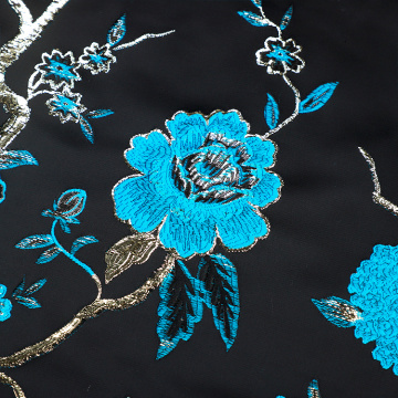 Φωτεινό πράσινο Floral Jacquard Fabric