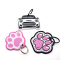 Passen Sie Autos Custom Logo gewebt Keychain Stoff gewebt.