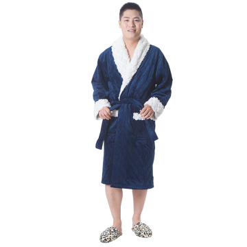 Customized Man fluffy comfortable bathrobe