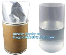 Plastic Drum Liners on Roll, Elastic Band Plastic Drum Covers, Round Bottom Plastic Drum Liners