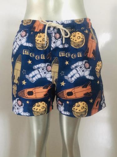 Mignon d&#39;astronaute imprimé short de plage masculin