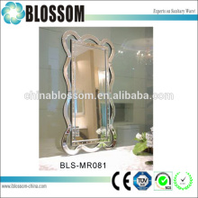 frameless beveled edge wall mirror wave shaped irregular shape decor mirror