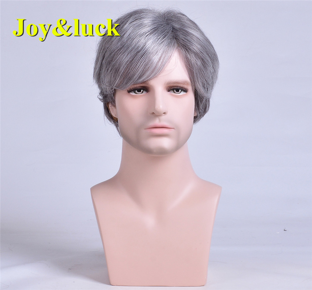 Blond Male Wholesale Mens Hair for Blonde Color Party or Cosplay Wigs Man Straight Men Wigs Short Natural Synthetic Hair Wigs