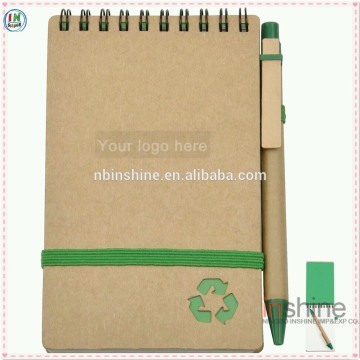 Promotional eco-friendly spiral notebook , recycled paper notebook
