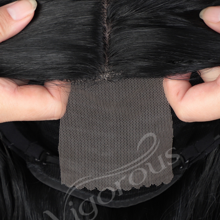 Vigorous New Fashion Cheap For Women Long Black Water Wave Fiber Heat Resistant Afro Curly Synthetic Lace Front Wig