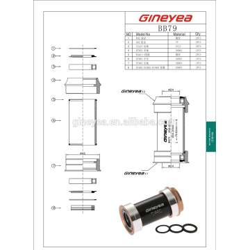 BB right Bicycle Bottom Bracket Taiwan Bearing Accessories