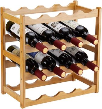 Wine Bottle Holder Wood Wine Storage Organizer