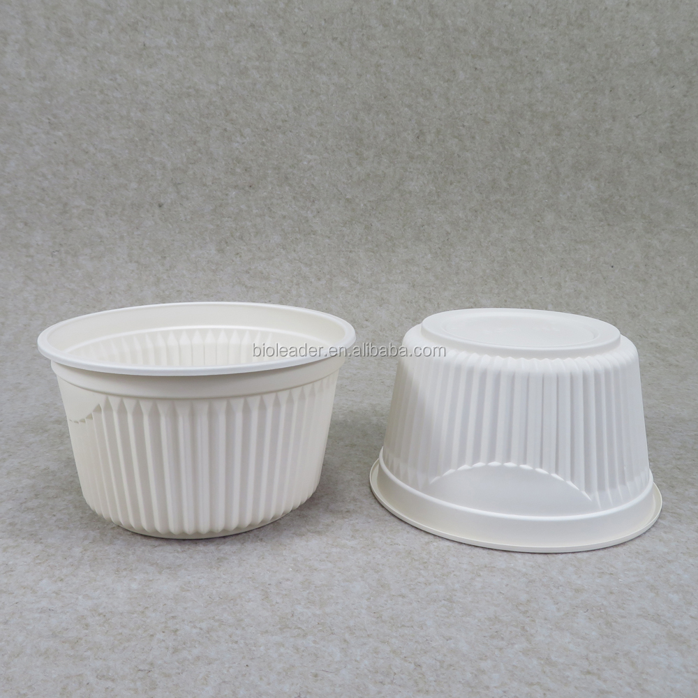 Biodegradable Disposable Cornstarch Plastic Bowl 450ml-650ml