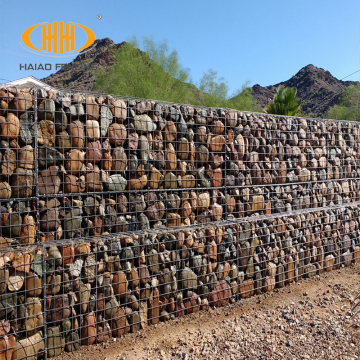 hexagonal gabion box for flood control