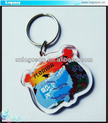 Personalized acrylic clear keyrings promotional