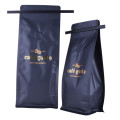 Персонализирано плоско дъно Kraft Tin Tine Coffee торбичка с прозорец