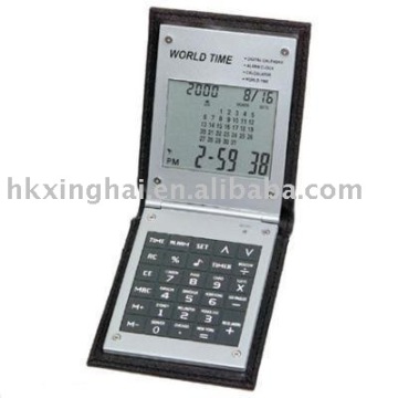 Foldaway Pocket Clock Calculator,Calculadora 12 digitos