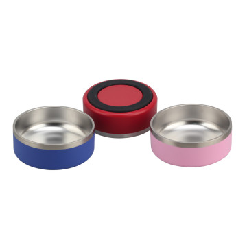 Stainless Steel Dog Bowls with Anti-Skid Rubber Base