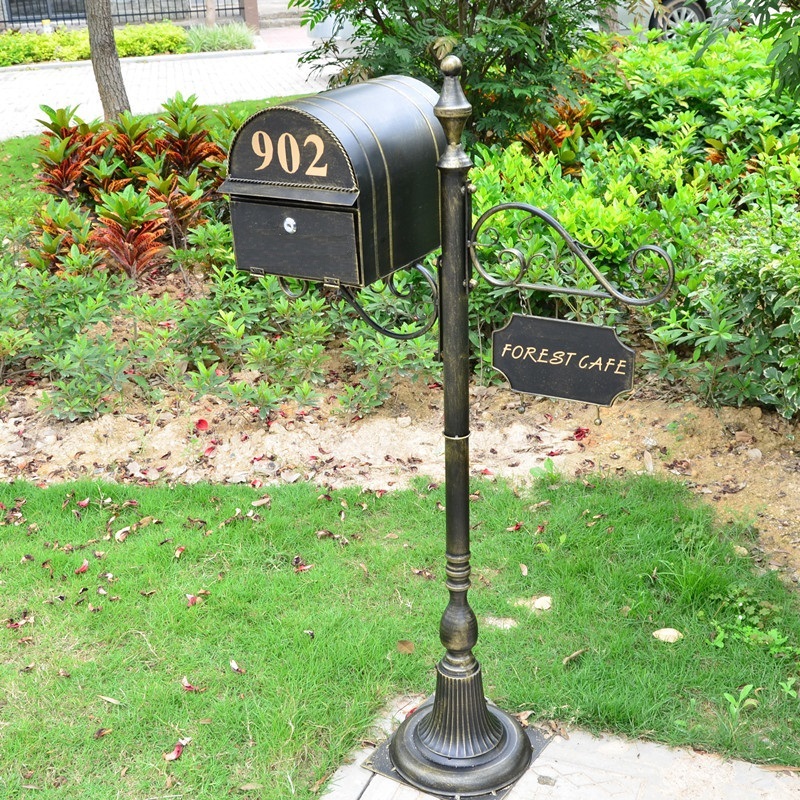 bronze mailbox statue