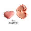 Heart Shape Plastic Powder Compact Case