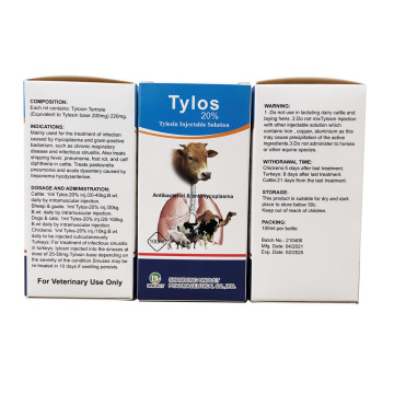 Tylosin Tartrate Injection 20% for Cattle Using