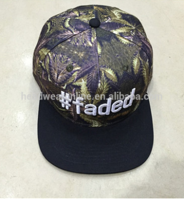 polyester fashion good quality snapback cap