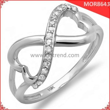 Bling womens infinity wedding rings,shiny infintiy rings for wedding gift
