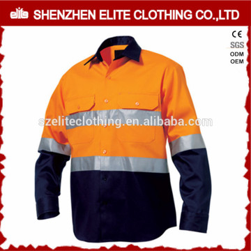 men hi vis coal work security reflective uniform shirt