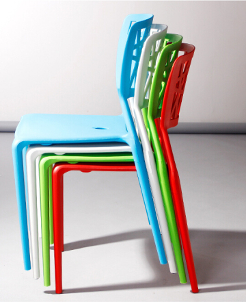 colored simple hollow out design fast movable heavy duty plastic chairs