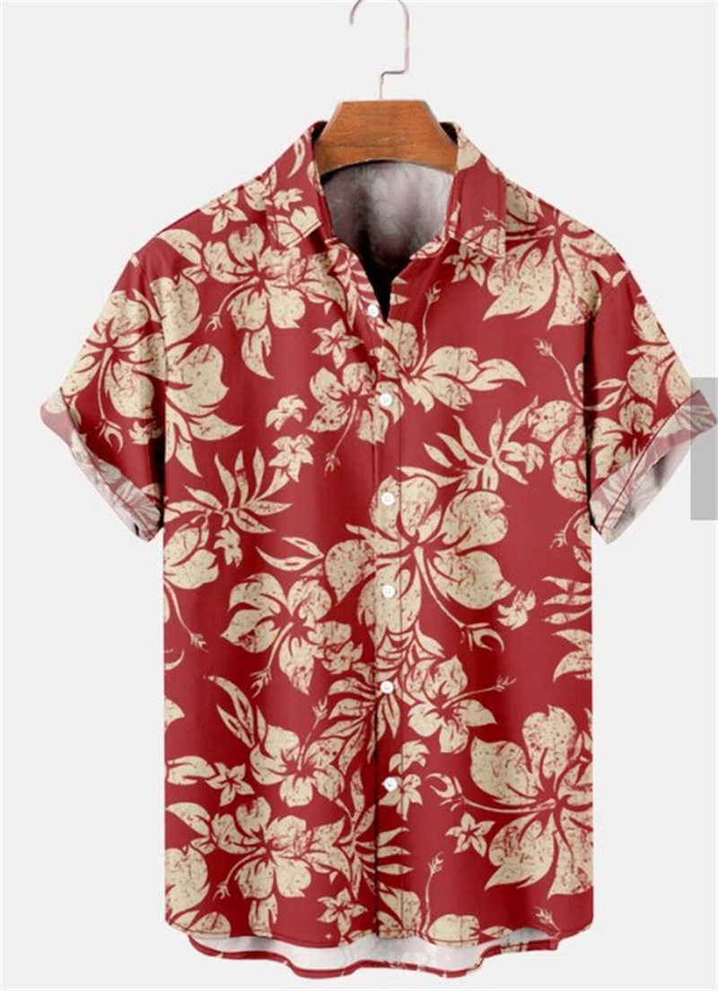 Wholesale Custom Pattern Summer Men Button Shirts