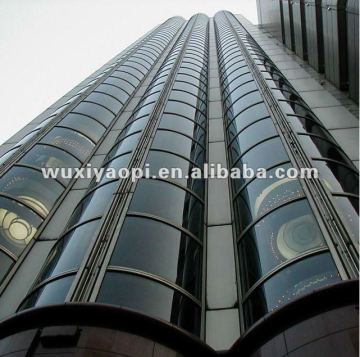 Solid bent toughened glass