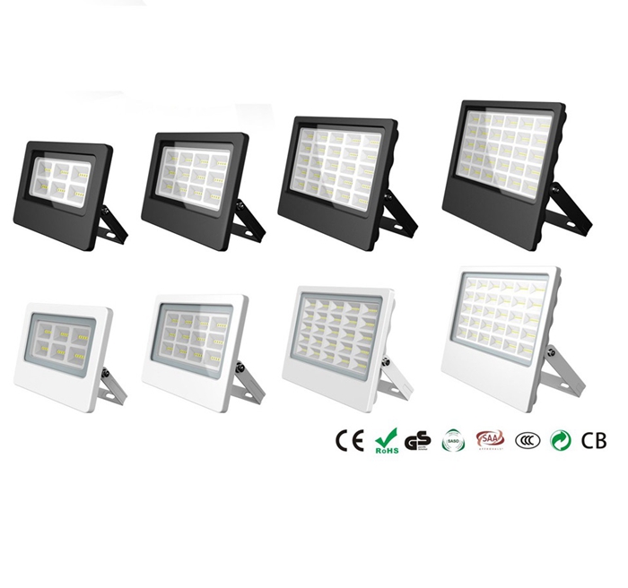 LED floodlight with die-cast aluminium housing