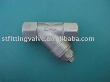 Y strainer valves