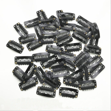 Wholesale Cheap Price Metal Clips For Hair Extension Hairpieces Snap-Comb Wig Clips With Rubber