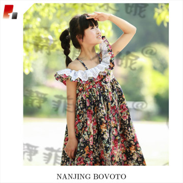 Summer vintage floral baby girls clothes