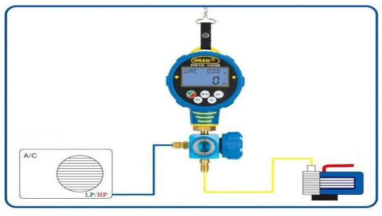 Igeelee Digital Pressure &Vacuum Gauges Manifolds Wk-6881L