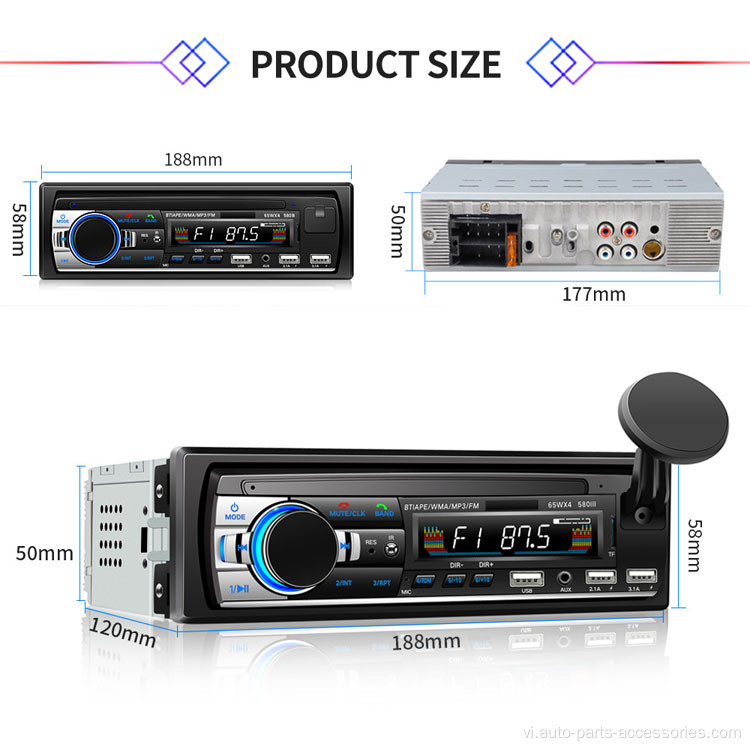 FM Trình phát sạc xe sạc đơn phát âm nhạc mp3