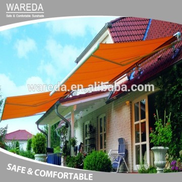 Semi-cassette retractable awning