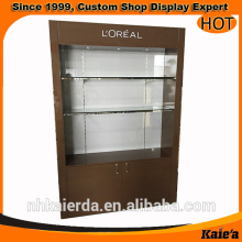 2017 Fashion makeup mac cosmetic glass shelf display stand