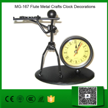 MG-167 Flute Metal Crafts Clock Decorations