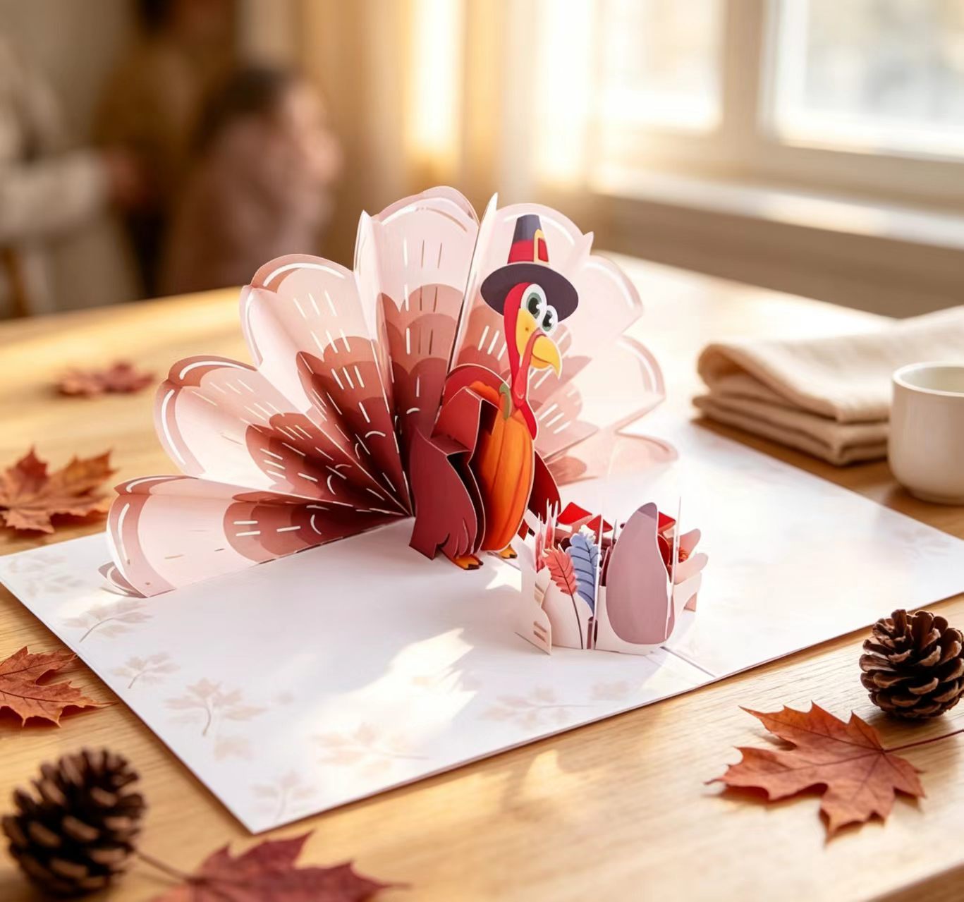 Wyskakująca karta Święta Dziękczynienia Pop up thanksgiving card