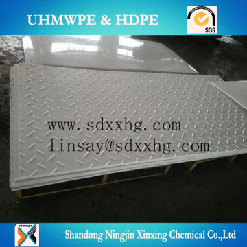 Black surface tread pattern hdpe plastic road mat/plastic road plates/plastic tear drop plate