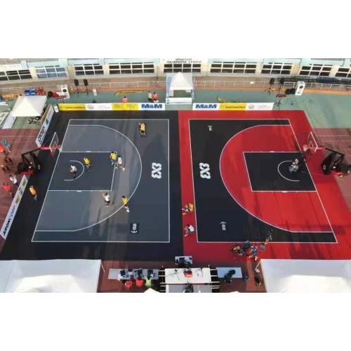 Factory price Top quality 2 layers grid Interlocking sport34x34 floor tile Outdoor Sports Tile Basketball Court Flooring