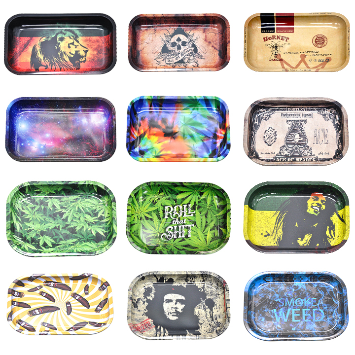 Wholesale Custom Printing Tinplate Tobacco Rolling Tray