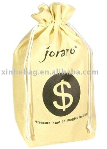 Non woven wine drawstring bag