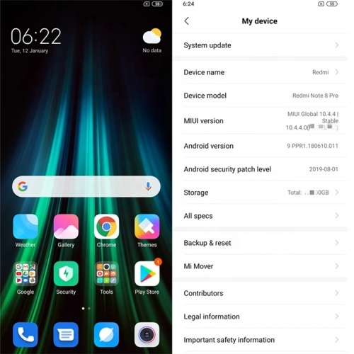 Xiaomi Redmi الهاتف الذكي ملاحظة 8