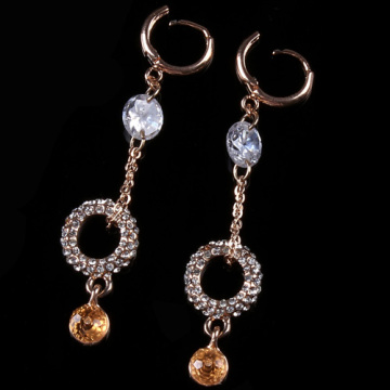 Ladies gold circle designer big circle hoop earrings