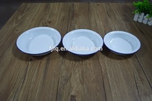 Metal Enamel Pie Dish Rice Plate Food Plate