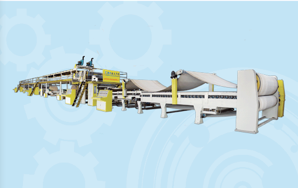 WJ type three five layer carton corrugated board packing production line