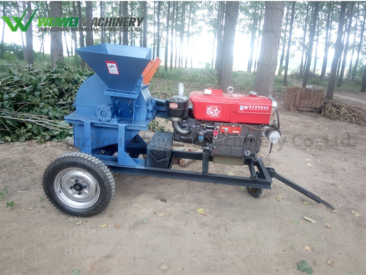 Weiwei garden machine tractor diesel tree branch crusher wood chipper