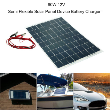 Solar Panel 60W 12V Semi Flexible Solar Panel Device Battery Charger Electrical Equipment Products Solar Equipment Solar Panel