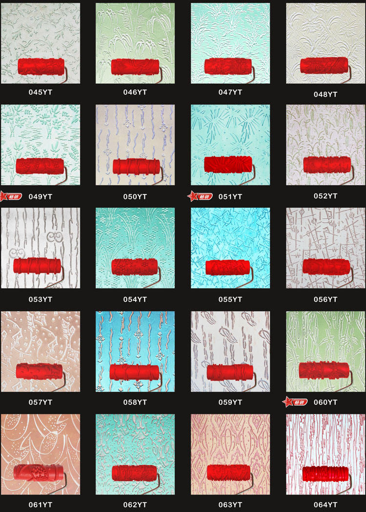 5インチの3Dゴム装飾壁塗装ローラー