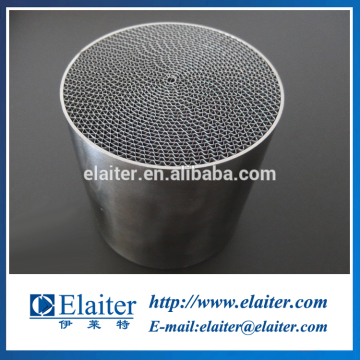 Metallic honeycomb substrate for universal engine catalytic converter