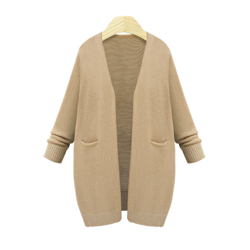 V collar long jacket